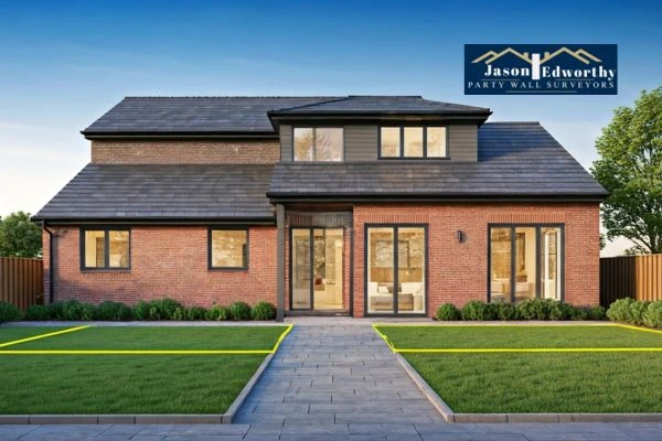 Home extension focusing on boundary line West Midlands